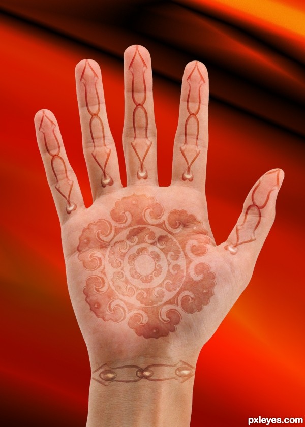 Indian hand tatoo